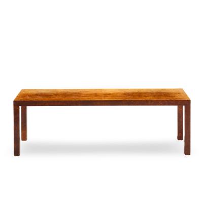 Milo Baughman Milo Baughman for Directional Mid Century Burlwood Parsons Coffee Table