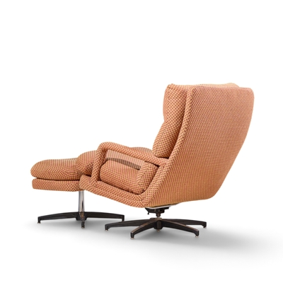 Milo Baughman Milo Baughman for Directional Mid Century Swivel Lounge Chair with Ottoman