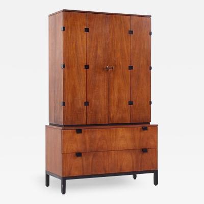 Milo Baughman Milo Baughman for Directional Mid Century Walnut Armoire Wardrobe