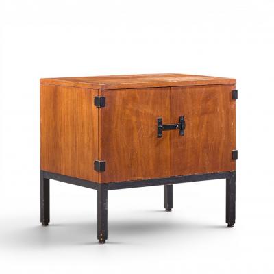 Milo Baughman Milo Baughman for Directional Mid Century Walnut Nightstands Pair