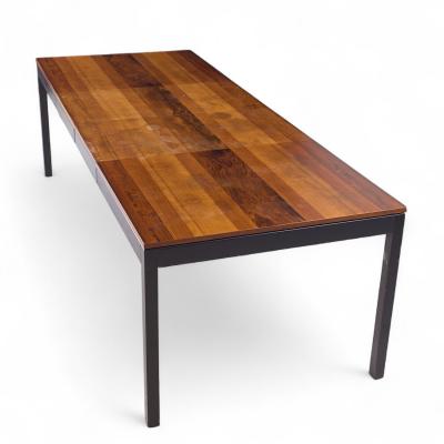 Milo Baughman Milo Baughman for Directional Rosewood Walnut Ash Dining Table with 2 Leaves