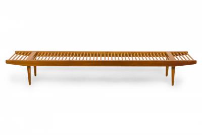 Milo Baughman Milo Baughman for Glenn of California Light Wooden Dowel Bench