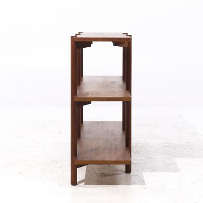 Milo Baughman Milo Baughman for Glenn of California Mid Century Walnut 3 Tier Bookcase