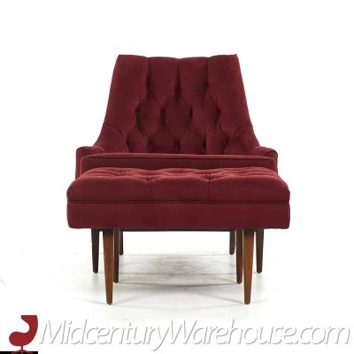 Milo Baughman Milo Baughman for James Inc Mid Century Lounge Chair with Ottoman