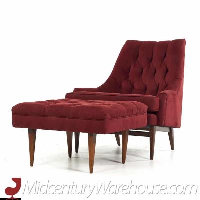 Milo Baughman Milo Baughman for James Inc Mid Century Lounge Chair with Ottoman