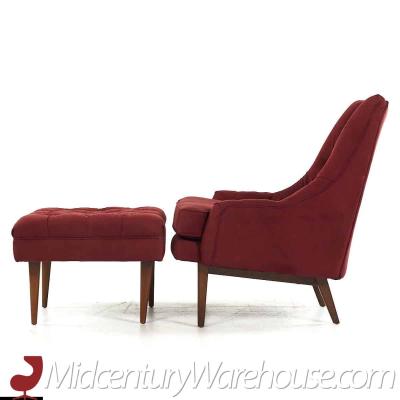 Milo Baughman Milo Baughman for James Inc Mid Century Lounge Chair with Ottoman