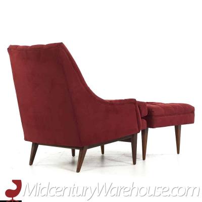 Milo Baughman Milo Baughman for James Inc Mid Century Lounge Chair with Ottoman