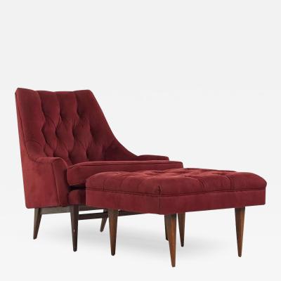 Milo Baughman Milo Baughman for James Inc Mid Century Lounge Chair with Ottoman