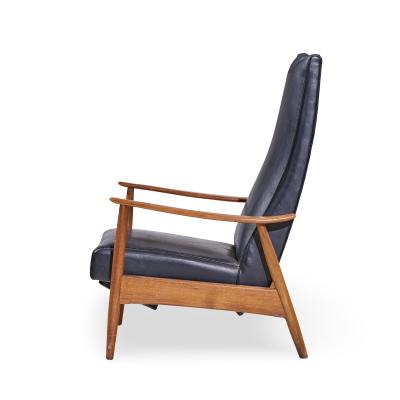 Milo Baughman Milo Baughman for James Mid Century Walnut Recliner Lounge Chair