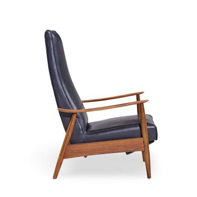 Milo Baughman Milo Baughman for James Mid Century Walnut Recliner Lounge Chair