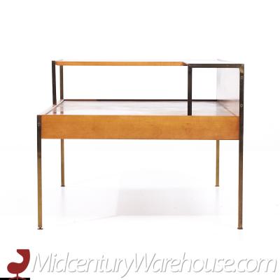 Milo Baughman Milo Baughman for Murray Furniture Mid Century Maple and Brass Corner Side Table