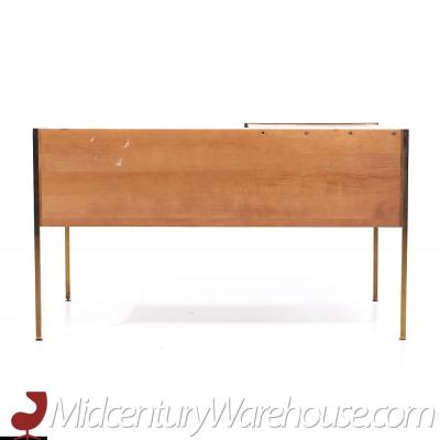 Milo Baughman Milo Baughman for Murray Furniture Mid Century Maple and Brass Corner Side Table