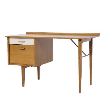 Milo Baughman Milo Baughman for Murray Mid Century Maple and Brass Desk