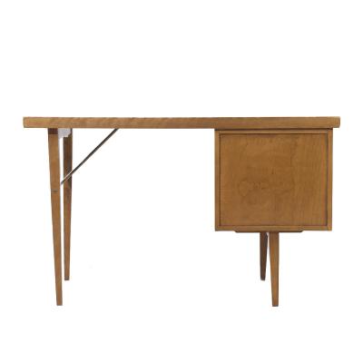 Milo Baughman Milo Baughman for Murray Mid Century Maple and Brass Desk