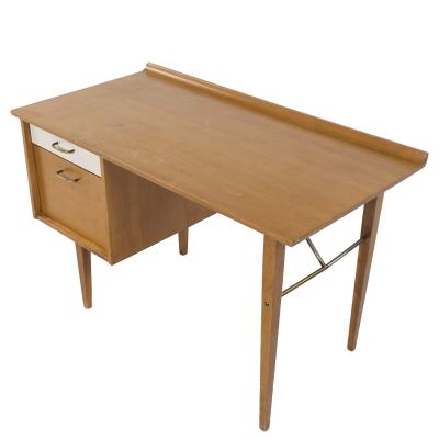 Milo Baughman Milo Baughman for Murray Mid Century Maple and Brass Desk