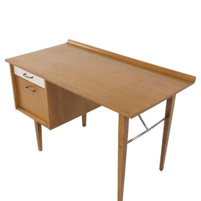 Milo Baughman Milo Baughman for Murray Mid Century Maple and Brass Desk