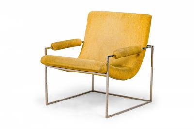 Milo Baughman Milo Baughman for Thayer Coggin American Pale Yellow Upholstered Armchair