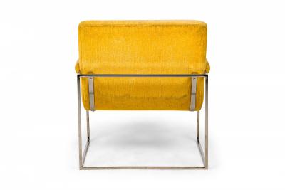 Milo Baughman Milo Baughman for Thayer Coggin American Pale Yellow Upholstered Armchair