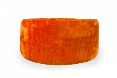 Milo Baughman Milo Baughman for Thayer Coggin American satellite Orange Fur Swivel Armchair