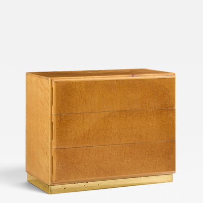 Milo Baughman Milo Baughman for Thayer Coggin Birdseye Maple Brass Chest of Drawers Dresser