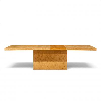 Milo Baughman Milo Baughman for Thayer Coggin Burlwood Expanding Dining Table with 2 Leaves