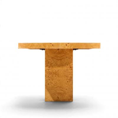 Milo Baughman Milo Baughman for Thayer Coggin Burlwood Expanding Dining Table with 2 Leaves
