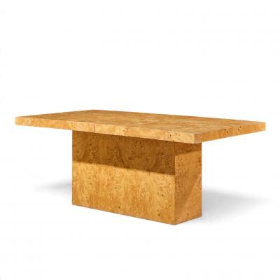 Milo Baughman Milo Baughman for Thayer Coggin Burlwood Expanding Dining Table with 2 Leaves