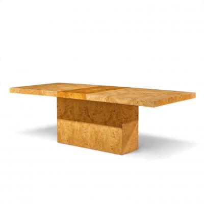 Milo Baughman Milo Baughman for Thayer Coggin Burlwood Expanding Dining Table with 2 Leaves