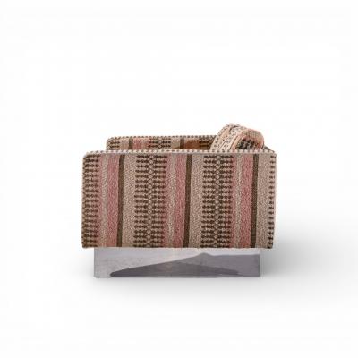 Milo Baughman Milo Baughman for Thayer Coggin Chrome Settee Loveseat Sofa