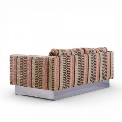 Milo Baughman Milo Baughman for Thayer Coggin Chrome Settee Loveseat Sofa