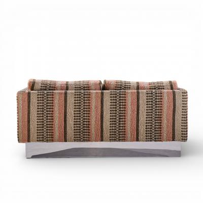 Milo Baughman Milo Baughman for Thayer Coggin Chrome Settee Loveseat Sofa