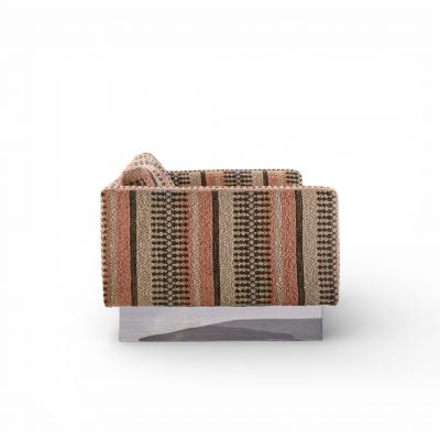 Milo Baughman Milo Baughman for Thayer Coggin Chrome Settee Loveseat Sofa