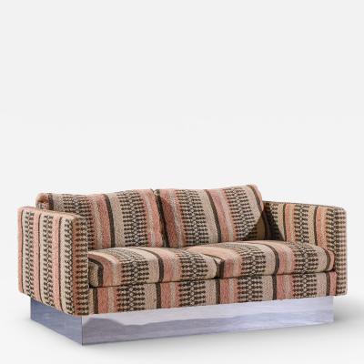 Milo Baughman Milo Baughman for Thayer Coggin Chrome Settee Loveseat Sofa