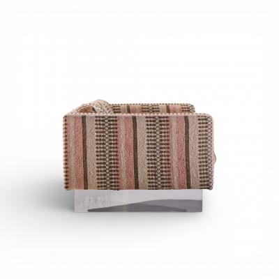 Milo Baughman Milo Baughman for Thayer Coggin Chrome Settee Loveseat Sofas Pair