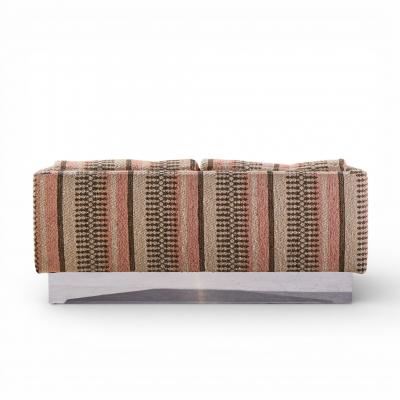 Milo Baughman Milo Baughman for Thayer Coggin Chrome Settee Loveseat Sofas Pair