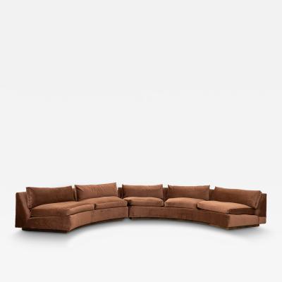 Milo Baughman Milo Baughman for Thayer Coggin Curved Sectional Sofa Newly Reupholstered