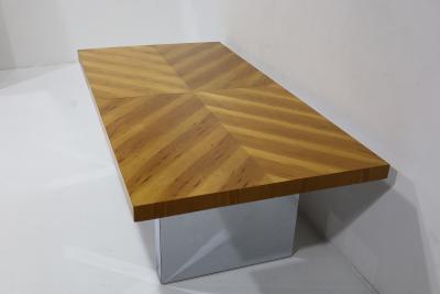 Milo Baughman Milo Baughman for Thayer Coggin Double Pedestal Dining Table in Walnut