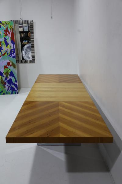 Milo Baughman Milo Baughman for Thayer Coggin Double Pedestal Dining Table in Walnut