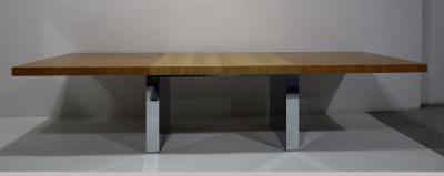 Milo Baughman Milo Baughman for Thayer Coggin Double Pedestal Dining Table in Walnut