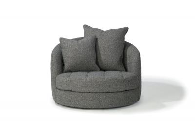 Milo Baughman Milo Baughman for Thayer Coggin Giant Tub Swivel Chair and Ottoman in COM