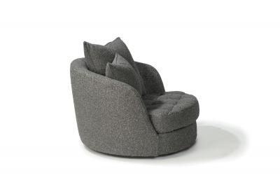 Milo Baughman Milo Baughman for Thayer Coggin Giant Tub Swivel Chair and Ottoman in COM