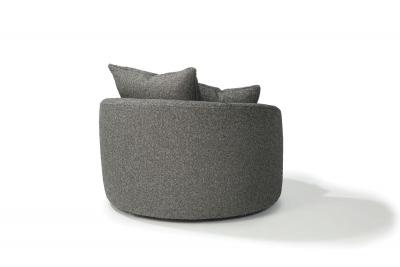 Milo Baughman Milo Baughman for Thayer Coggin Giant Tub Swivel Chair and Ottoman in COM