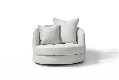 Milo Baughman Milo Baughman for Thayer Coggin Giant Tub Swivel Chair and Ottoman in COM