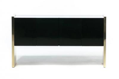 Milo Baughman Milo Baughman for Thayer Coggin Lacquer and Brass Credenza