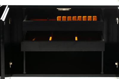 Milo Baughman Milo Baughman for Thayer Coggin Lacquer and Brass Credenza