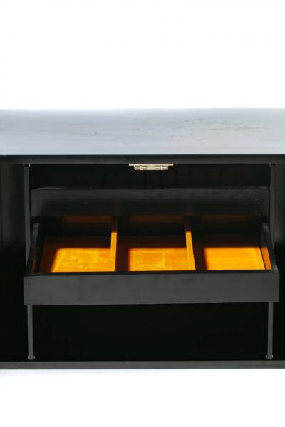 Milo Baughman Milo Baughman for Thayer Coggin Lacquer and Brass Credenza