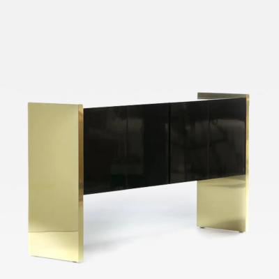 Milo Baughman Milo Baughman for Thayer Coggin Lacquer and Brass Credenza
