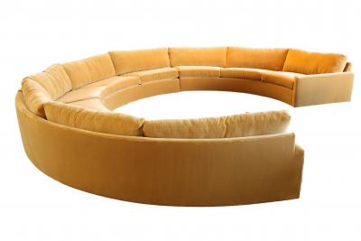 Milo Baughman Milo Baughman for Thayer Coggin Large Sectional Sofa with Rosewood Base