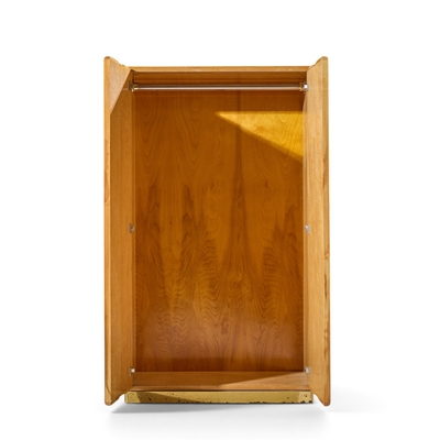 Milo Baughman Milo Baughman for Thayer Coggin Mid Century Birdseye Maple and Brass Armoire