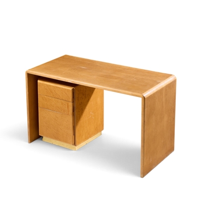 Milo Baughman Milo Baughman for Thayer Coggin Mid Century Birdseye Maple and Brass Desk